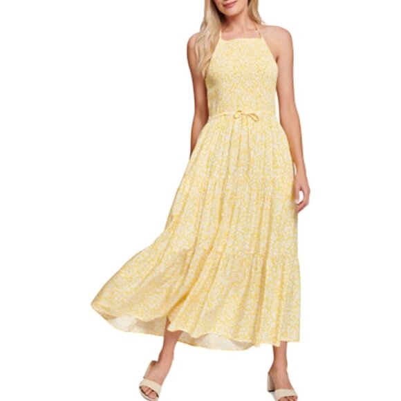 Lost + Wander Dresses & Skirts - Lost + Wander NWT Sweet Summer Daze Floral Halter Maxi Dress in Yellow Size XS
